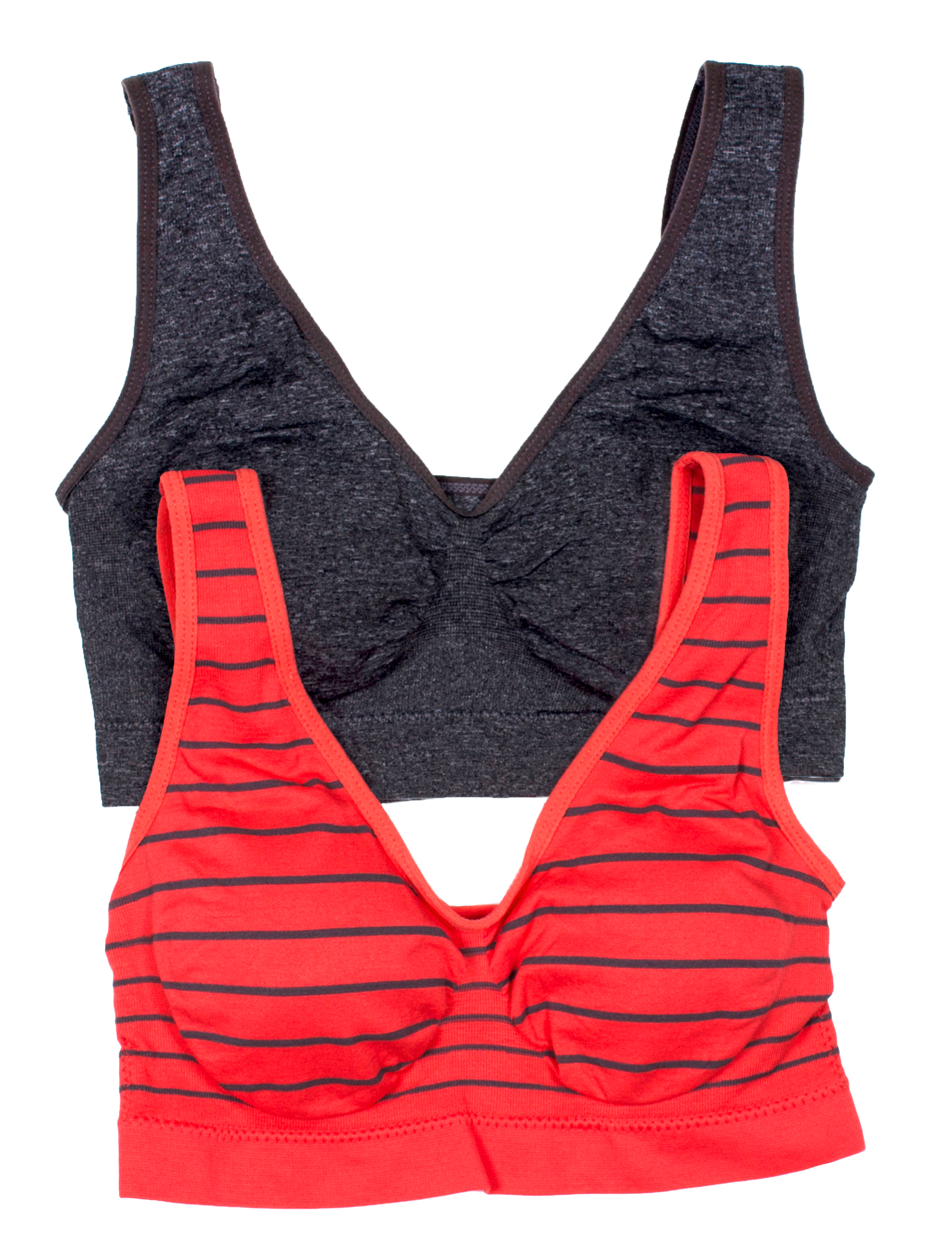 Kathy Ireland Intimates Seamless Padded Wire Free Bra 2pack eBay